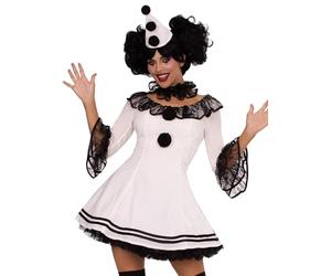 Leg Avenue Women's Black and White Sad Pierrot Clown Costume