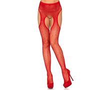 Leg Avenue Women's Fishnet Suspender Pantyhose Garterbelt