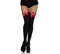 Leg Avenue Women's Opaque Thigh-High Stockings with Satin Bows