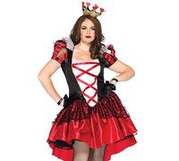 Leg Avenue Women's Plus-Size 2 Piece Royal Red Queen Costume