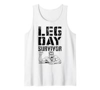 Leg Day Survivor Funny Bodybuilder Gym Squat Training Muscle Débardeur