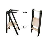 leg&go Tour d’observation pliable en bois Montessori, tour éducative, noir