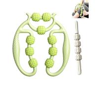 Leg Massager Roller, Ring Clamp Leg Massager, 360° Wrap-Around Massage, muscle relaxation，Various colors available (Green,With mace)