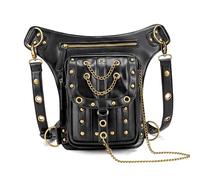 Leg Purse Steampunk Purse, Sac à bandoulière en cuir gothique vintage - Sac à main taille Steampunk avec sac à main for jambe