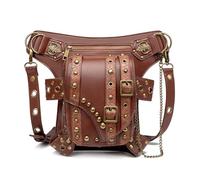 Leg Purse Steampunk Purse, Sac à bandoulière en cuir gothique vintage - Sac à main taille Steampunk avec sac à main for jambe