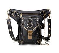 Leg Purse Steampunk Purse, Sac à bandoulière en cuir gothique vintage - Sac à main taille Steampunk avec sac à main for jambe