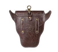 Leg Purse Steampunk Purse, Sac à bandoulière en cuir gothique vintage - Sac à main taille Steampunk avec sac à main for jambe(Brown)