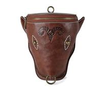 Leg Purse Steampunk Purse, Sac à bandoulière en cuir gothique vintage - Sac à main taille Steampunk avec sac à main for jambe(Yellow)