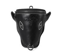 Leg Purse Steampunk Purse, Sac à bandoulière en cuir gothique vintage - Sac à main taille Steampunk avec sac à main for jambe(Black)