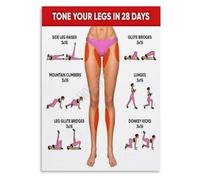 Leg Workout Plan Poster 28 Days Tone Muscles Canvas Wall Decor