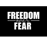 Legacy Innovations Autocollant en vinyle Freedom Over Fear LLI - Pour voitures, camions, camionnettes, murs, ordinateurs portables - Blanc - 19,1 x 10,7 cm - LLI2242