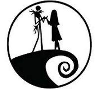 Legacy Innovations LLI695 Sticker Vinyle Noir Jack et Sally Nightmare Before Christmas
