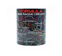 Legacy Legends Mug Formula Racing 2026 Circuits - Édition rouge - GP Race Track Outlines - Saison des championnats du monde - Hamilton - Norris - Tasse à café - Pour les fans de sport automobile
