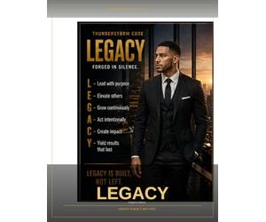 Legacy - Thunderstorm Code (Vol. IV): 120 Pages | 8.5 x 11 | Lined Composition Notebook for Men | Legacy Is Built, Not Left.