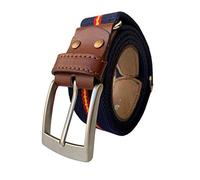 Legado Ceinture homme et bracelet drapeau Espagne, ceinture élastique avec cuir marron, cuir de vachette comme nos portefeuilles et accessoires. - - Taille Unique