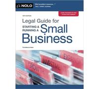Legal Guide for Starting & Running a Small Business - Editors Of Nolo - NOLO - ebook (ePub) - Livre