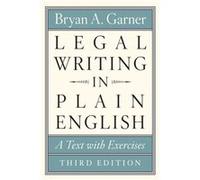 Legal Writing in Plain English Third Edition - Bryan A. Garner - The University of Chicago Press - Livre en Anglais - Paperback Bryan A. GarnerBryan A. Garner (Auteur)