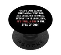 Légaliser Le péché ne Rend Pas Le Droit John 8 11 Sin No More PopSockets PopGrip Adhésif