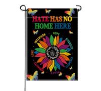 L'Égalité N'A Pas Sa Place Ici. La Haine N'Est Pas Ici. Drapeau Décoratif Drapeau De Jardin Couleurs Vives Bannière Pour Extérieur Vacances Mur 30X45Cm