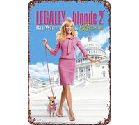 Legally Blonde 2 : rouge, blanc et blond - Affiche décorative en métal pour salon, café - 30,5 x 20,3 cm