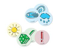 Legamaster 7-257002 Presentation Cards Emoticons Assorted Symbols Round Pack of