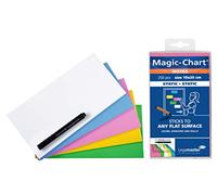 Notes repositionnable Magic-Chart 10 x 20 cm couleurs assorties - Paquet de 250 - Assorties - Legamaster G