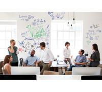 Legamaster Wrap-Up Film adhésif statique pour tableau blanc Blanc 101 x 300 cm Lavable et réinscriptible Magnétique Sans PVC en polypropylène