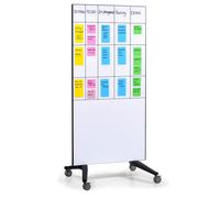 Legamaster Tableau mobile - L.90 x H.175 cm - Magnétique - Verre