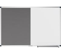 Legamaster UNITE Tableau blanc combiné - 90 x 120 cm - Gris - Combinaison de feutre - Tableau blanc magnétique et inscriptible - Tableau en feutre pour épingler des images et des plans