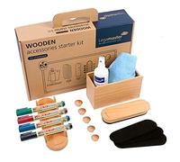Legamaster WOODEN - Kit de démarrage pour tableau blanc - 17 pièces - Bois de hêtre durable certifié FSC® - Marqueur EcoLine