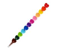 LEGAMI - 12 crayons empilables, 12 couleurs différentes pour colorier, crayons pour enfants, pastel en forme de coeur, rêve en couleur