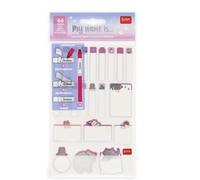 Set de 3 étiquettes adhésives avec film protecteur Legami Chat Multicolore