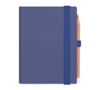Legami - Agenda double quotidien Mini 2026, Future Dusk, 12 mois Mini, carnet d'adresses et crayon inclus, fermeture avec élastique, de janvier 2026 à décembre 2026, en papier FSC certifié, 7 x 10 cm