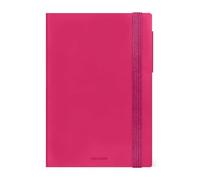 Legami - Agenda hebdomadaire 2025-2026, Raspberry, 16 mois Medium, agenda de septembre 2025 à décembre 2026, fermeture élastique, papier certifié FSC, avec planning mensuel, 12 x 18 cm