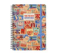 Legami - Agenda hebdomadaire à spirale large, 12 mois, agenda de janvier 2025 à décembre 2025, planificateur pliable 2025/2026, fermeture avec élastique, poche finale, 15 x 21 cm, autocollants de