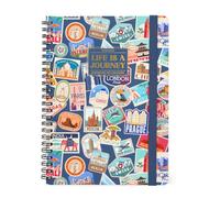 Legami - Agenda hebdomadaire Large 2026 à reliure spirale, Travel Stickers, 12 mois, fermeture élastique, agenda de janvier 2026 à décembre 2026, papier certifié FSC, 15 x 21 cm