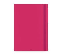 LEGAMI - Agenda hebdomadaire Maxi 2026, Raspberry, 12 mois Maxi, fermeture avec élastique, journal de janvier 2026 à décembre 2026, en papier FSC certifié, 19,5 x 26,5 cm