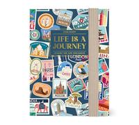 Legami - Agenda hebdomadaire photographique Mini 2026, Travel Stickers, 12 mois, carnet d'adresses inclus, fermeture avec élastique, janvier 2026-décembre 2026, en papier FSC certifié, 8 x 11 cm