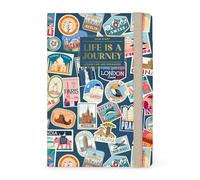 Legami - Agenda hebdomadaire photographique moyen 2026, Travel Stickers, 12 mois, fermeture avec élastique, journal de janvier 2026 à décembre 2026, en papier FSC certifié, 12 x 18 cm