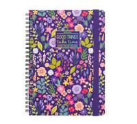Legami - Agenda hebdomadaire Spiralata Large 2026, Flowers, 12 mois large, fermeture avec élastique, journal de janvier 2026 à décembre 2026, en papier FSC certifié, 15 x 21 cm