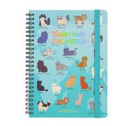 Legami - Agenda hebdomadaire Spiralata Large 2026, Kitty, 12 mois large, fermeture avec élastique, journal de janvier 2026 à décembre 2026, en papier FSC certifié, 15 x 21 cm