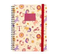 Legami - Agenda hebdomadaire spiralé large 2026, Zodiac, 12 mois large, fermeture avec élastique, journal de janvier 2026 à décembre 2026, en papier FSC certifié, 15 x 21 cm