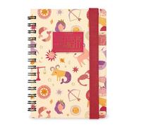 Legami - Agenda hebdomadaire Spiralé Small 2026, Zodiac, 12 mois petit, fermeture avec élastique, journal de janvier 2026 à décembre 2026, en papier FSC certifié, 8,5 x 13 cm