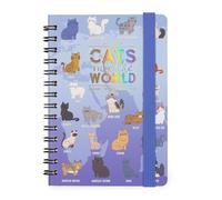 Legami - Agenda hebdomadaire spiralé taille petite, 12 mois, journal de janvier 2025 à décembre 2025, planificateur pliable 2025/2026, fermeture avec élastique, poche arrière, rubrique, 8,5 x 13 cm