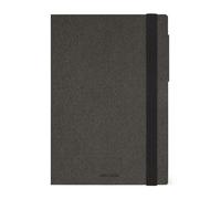 Legami - Agenda journalier 2025-2026, Deep Graphite, 16 mois moyen, Agenda septembre 2025 à décembre 2026, fermeture élastique, papier certifié FSC, avec planning mensuel, 12 x 18 cm