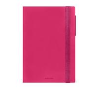 Legami - Agenda journalier 2025-2026, Raspberry, 16 mois moyen, Agenda septembre 2025 à décembre 2026, fermeture élastique, papier certifié FSC, avec planning mensuel, 12 x 18 cm