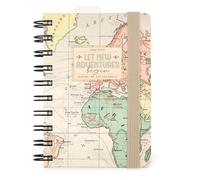 Legami - Agenda journalier en spirale petit 2026, voyage, 12 mois, petit, fermeture avec élastique, journal de janvier 2026 à décembre 2026, en papier FSC certifié, 8,5 x 13 cm