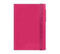 LEGAMI - Agenda journalier moyen 2026, Raspberry, 12 mois moyen, fermeture avec élastique, journal de janvier 2026 à décembre 2026, en papier FSC certifié, 12 x 18 cm