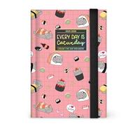 Legami - Agenda journalier photographique 2025-2026, Sushi Cat, 16 mois petit, journal de septembre 2025 à décembre 2026, fermeture avec élastique, papier certifié FSC, 9,5 x 13,5 cm