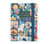 Legami - Agenda journalier photographique petit 2026, Travel Stickers, 12 mois, fermeture avec élastique, journal de janvier 2026 à décembre 2026, en papier FSC certifié, 9,5 x 13,5 cm